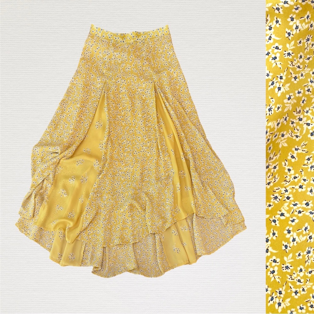 Alicia Pageboy Yellow Floral Skirt